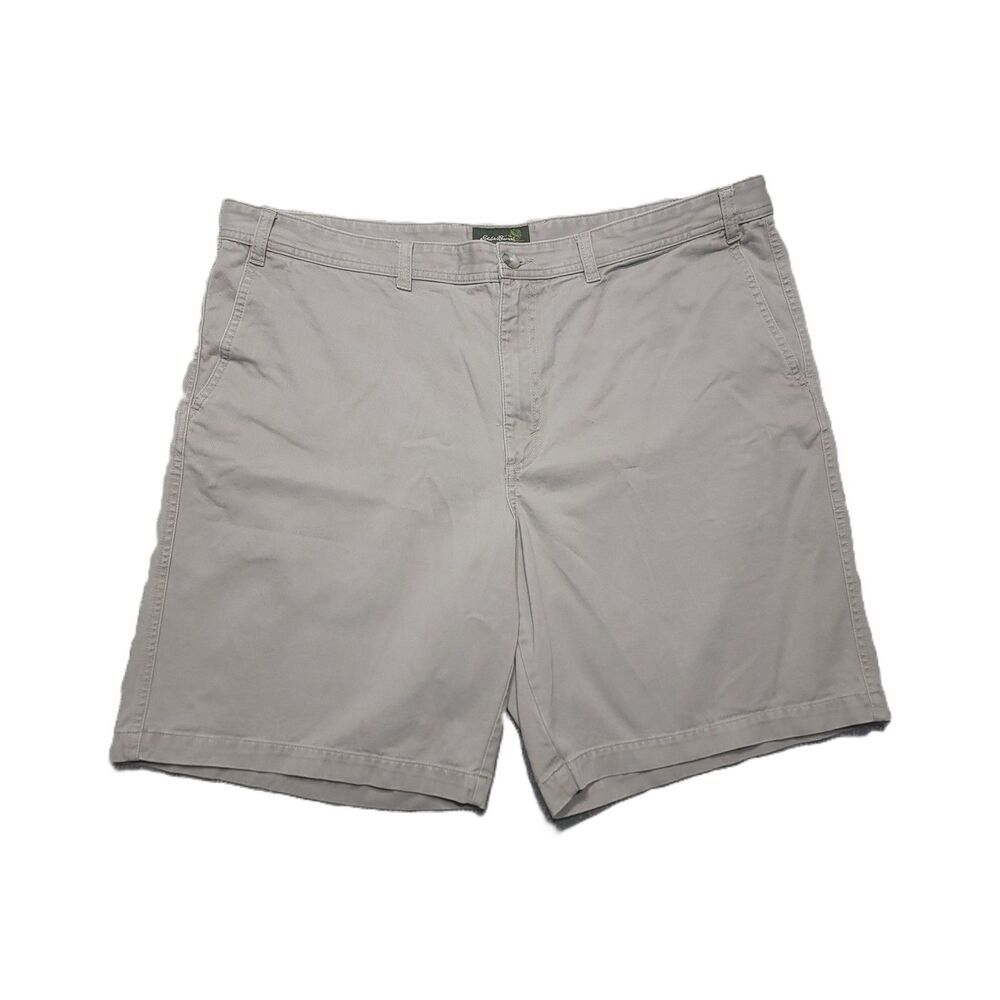 Eddie Bauer Chino Shorts Mens 40 Khaki Beige Cotton